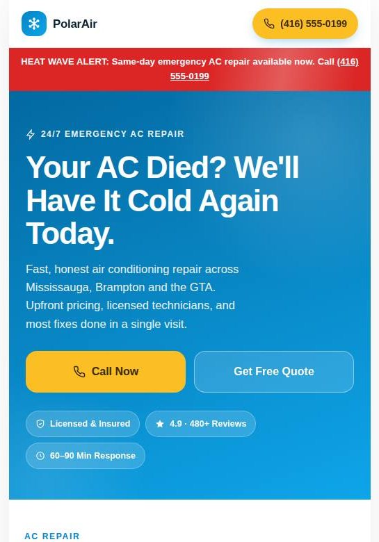 Freshly rebuilt premium website
